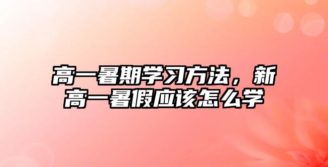 高一暑期學(xué)習(xí)方法，新高一暑假應(yīng)該怎么學(xué)