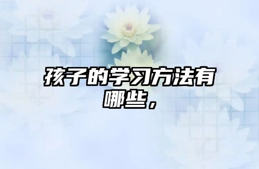 孩子的學(xué)習(xí)方法有哪些，